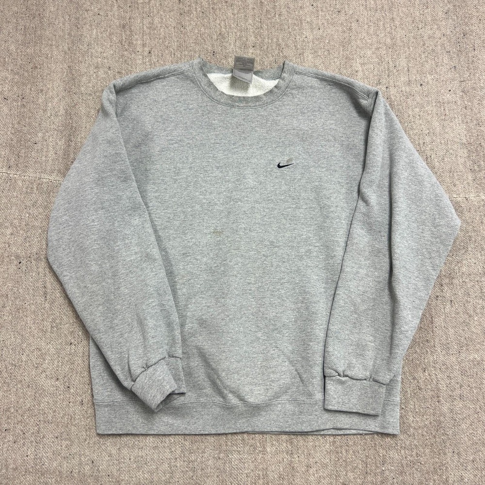 Vintage‎ Nike Sweatshirt Mens Large Gray 1990s USA Check Swoosh